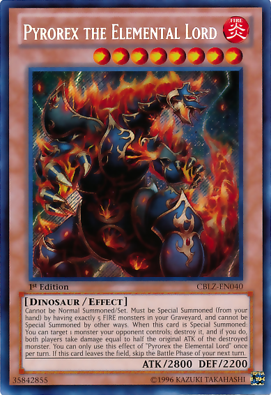 Pyrorex the Elemental Lord [CBLZ-EN040] Secret Rare | Card Merchant Takapuna