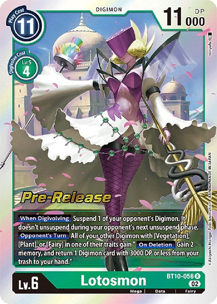 Lotosmon [BT10-056] [Xros Encounter Pre-Release Cards] | Card Merchant Takapuna
