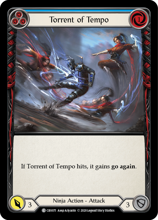Torrent of Tempo (Blue) [CRU071] (Crucible of War)  1st Edition Rainbow Foil | Card Merchant Takapuna