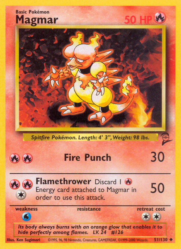 Magmar (51/130) [Base Set 2] | Card Merchant Takapuna