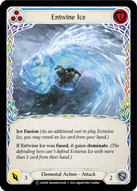 Entwine Ice (Blue) [U-ELE099] (Tales of Aria Unlimited)  Unlimited Normal | Card Merchant Takapuna