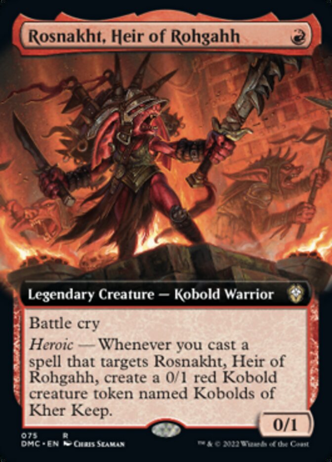 Rosnakht, Heir of Rohgahh (Extended Art) [Dominaria United Commander] | Card Merchant Takapuna