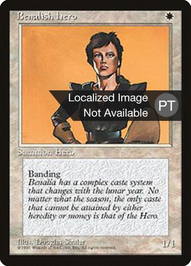 Benalish Hero [Fourth Edition (Foreign Black Border)] | Card Merchant Takapuna
