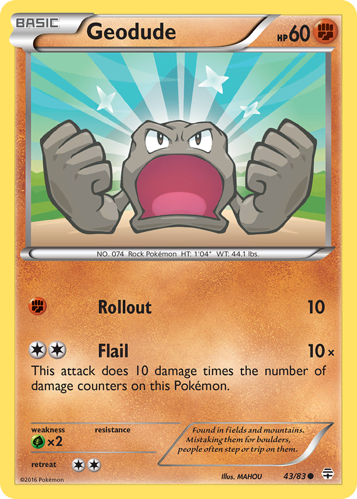 Geodude (43/83) [XY: Generations] | Card Merchant Takapuna