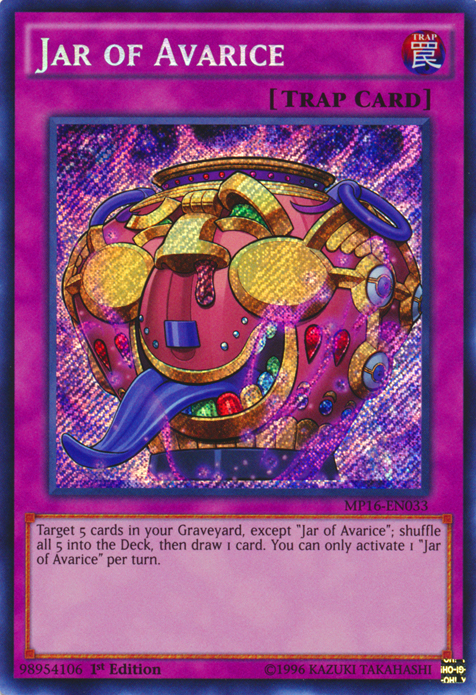Jar of Avarice [MP16-EN033] Secret Rare | Card Merchant Takapuna