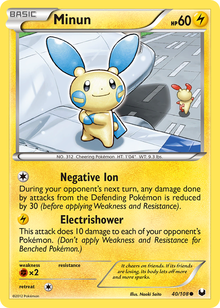 Minun (40/108) [Black & White: Dark Explorers] | Card Merchant Takapuna