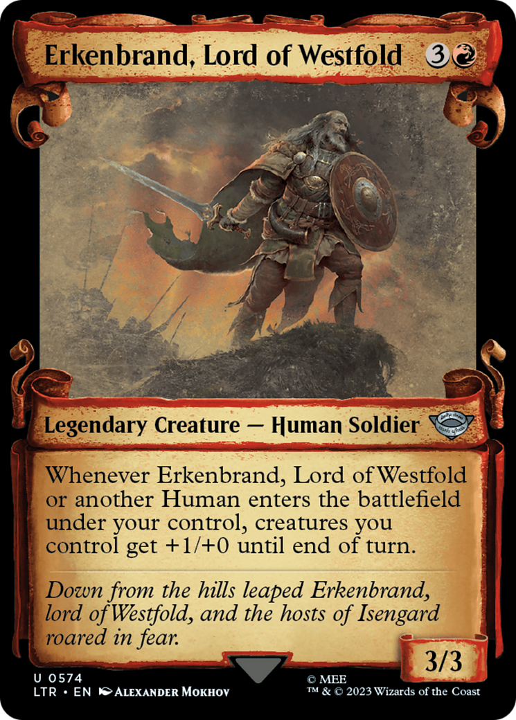 Erkenbrand, Lord of Westfold [The Lord of the Rings: Tales of Middle-Earth Showcase Scrolls] | Card Merchant Takapuna