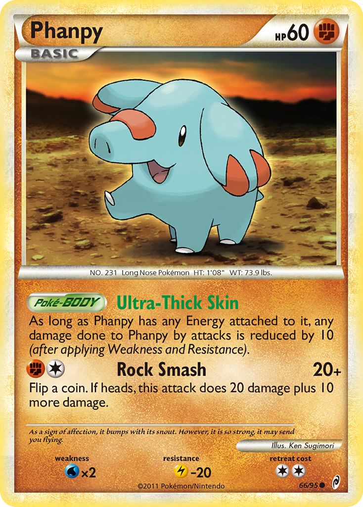Phanpy (66/95) [HeartGold & SoulSilver: Call of Legends] | Card Merchant Takapuna