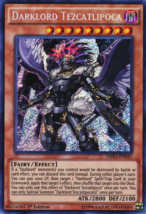 Darklord Tezcatlipoca [DESO-EN031] Secret Rare | Card Merchant Takapuna