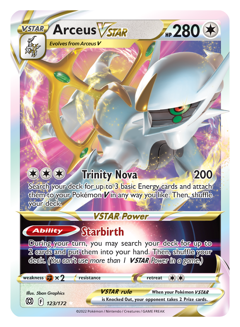 Arceus VSTAR (123/172) (Jumbo Card) [Sword & Shield: Brilliant Stars] | Card Merchant Takapuna