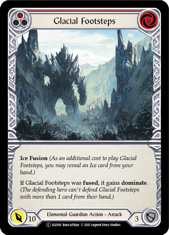 Glacial Footsteps (Red) [U-ELE016] (Tales of Aria Unlimited)  Unlimited Rainbow Foil | Card Merchant Takapuna