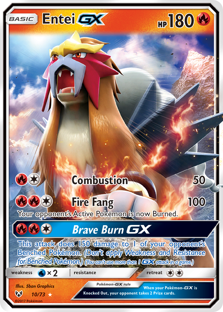 Entei GX (10/73) [Sun & Moon: Shining Legends] | Card Merchant Takapuna