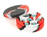 Silicone Round Dice Case: Red/Black/White | Card Merchant Takapuna