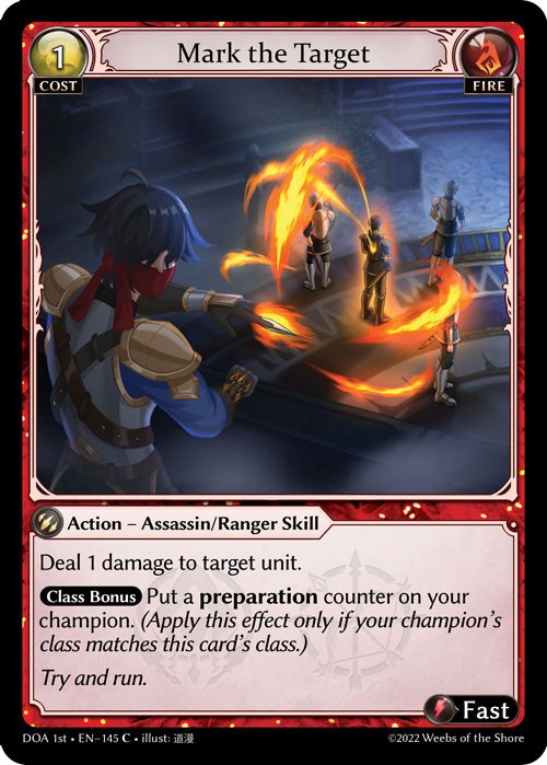 Mark the Target (145) [Dawn of Ashes: 1st Edition] | Card Merchant Takapuna