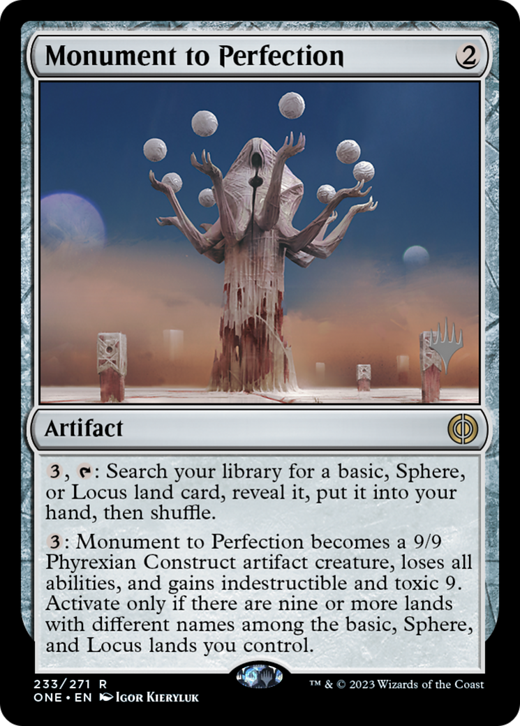 Monument to Perfection (Promo Pack) [Phyrexia: All Will Be One Promos] | Card Merchant Takapuna
