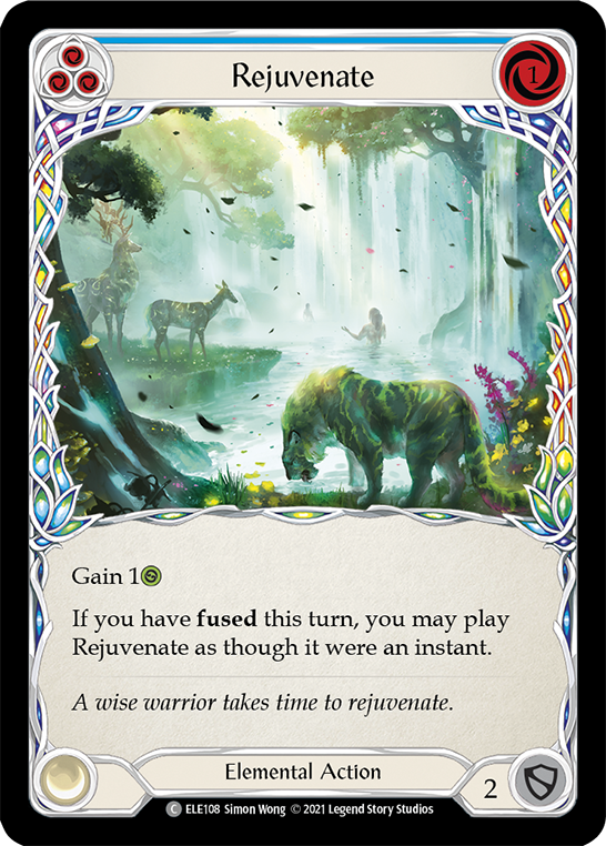 Rejuvenate (Blue) [ELE108] (Tales of Aria)  1st Edition Rainbow Foil | Card Merchant Takapuna