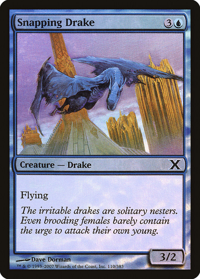 Snapping Drake (Premium Foil) [Tenth Edition] | Card Merchant Takapuna