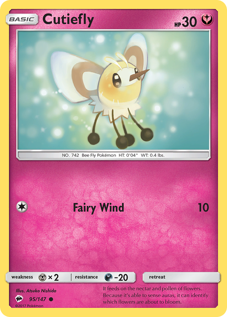 Cutiefly (95/147) [Sun & Moon: Burning Shadows] | Card Merchant Takapuna