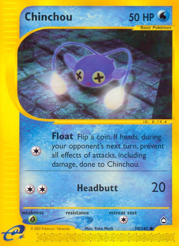 Chinchou (70/147) [Aquapolis] | Card Merchant Takapuna