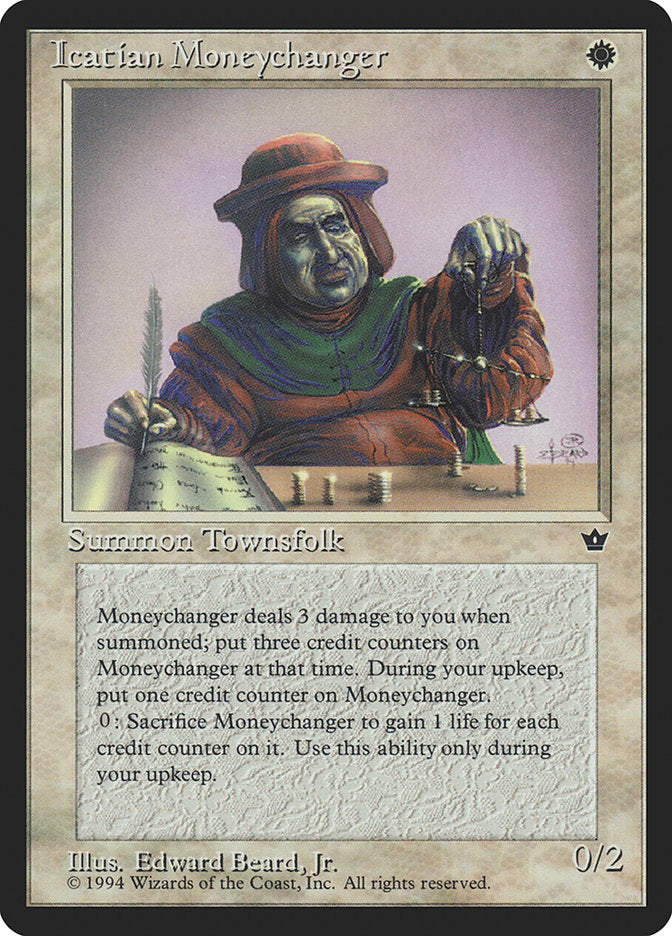 Icatian Moneychanger (Edward P. Beard, Jr.) [Fallen Empires] | Card Merchant Takapuna