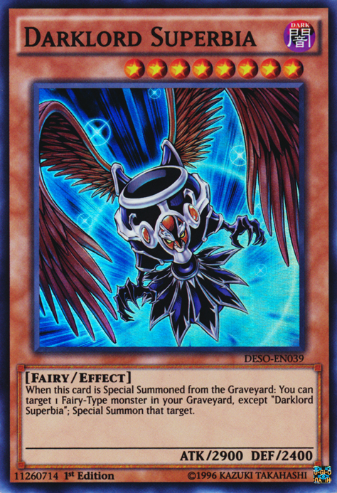 Darklord Superbia [DESO-EN039] Super Rare | Card Merchant Takapuna