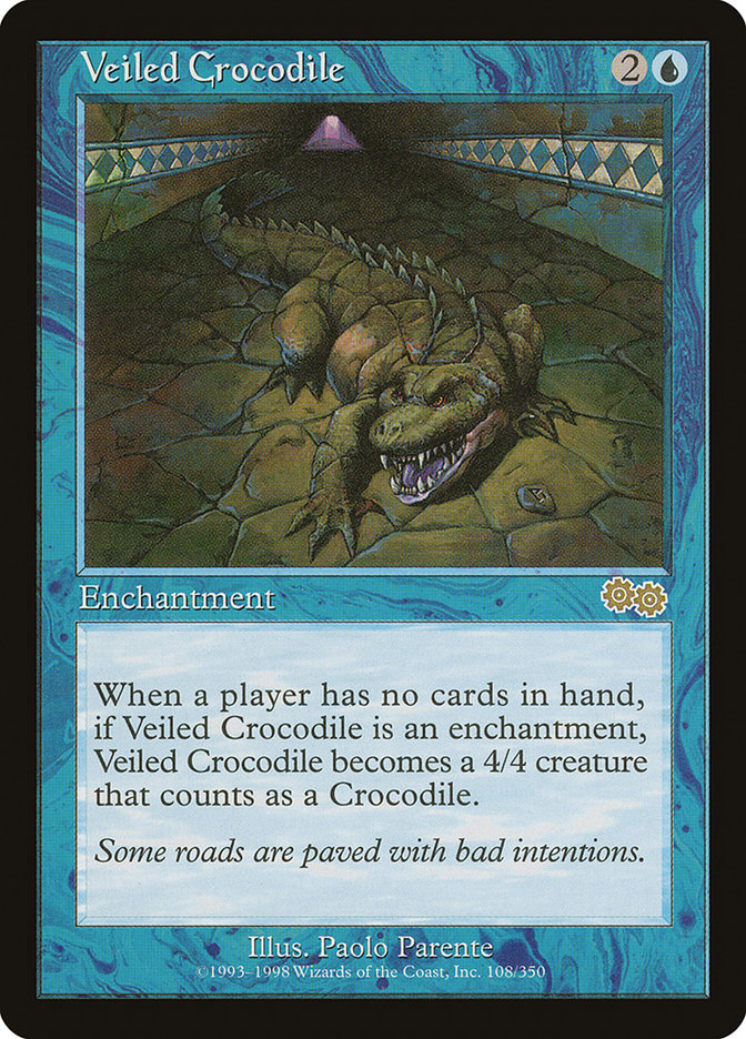 Veiled Crocodile [Urza's Saga] | Card Merchant Takapuna
