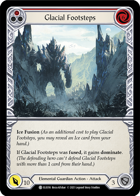 Glacial Footsteps (Red) [ELE016] (Tales of Aria)  1st Edition Rainbow Foil | Card Merchant Takapuna