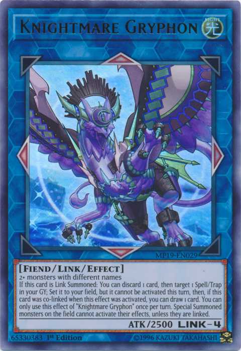 Knightmare Gryphon [MP19-EN029] Ultra Rare | Card Merchant Takapuna