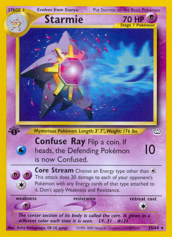 Starmie (25/64) [Neo Revelation 1st Edition] | Card Merchant Takapuna