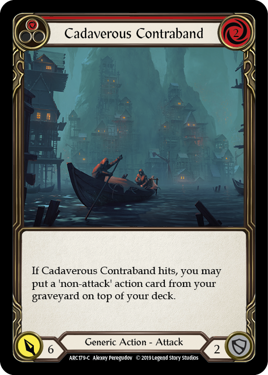 Cadaverous Contraband (Red) [ARC179-C] (Arcane Rising)  1st Edition Rainbow Foil | Card Merchant Takapuna