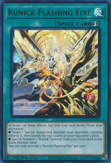 Runick Flashing Fire [MP23-EN242] Ultra Rare | Card Merchant Takapuna