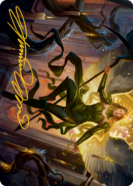 Sigarda, Champion of Light Art Card (Gold-Stamped Signature) [Innistrad: Midnight Hunt Art Series] | Card Merchant Takapuna