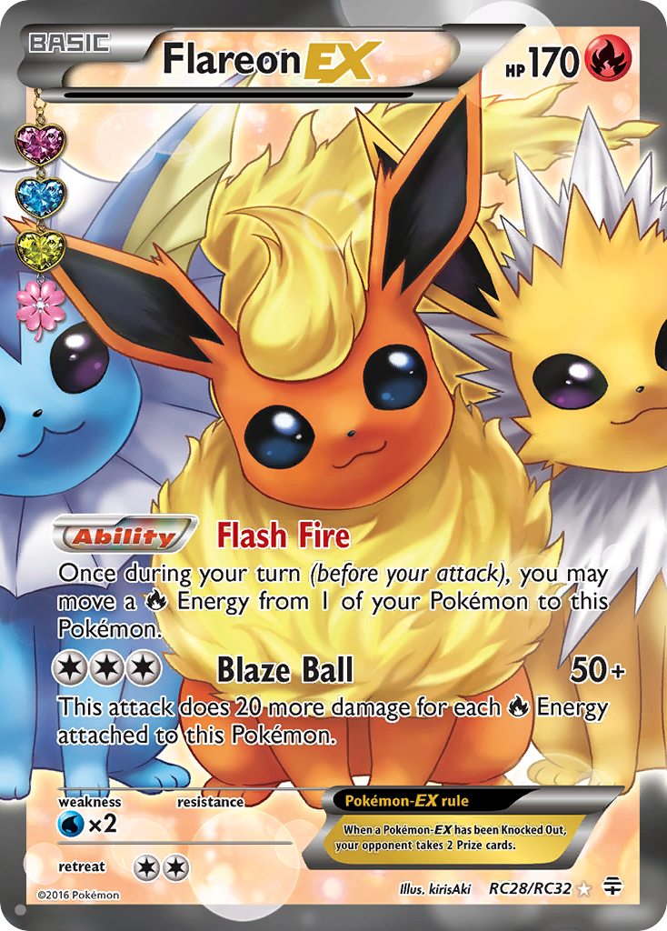 Flareon EX (RC28/RC32) [XY: Generations] | Card Merchant Takapuna