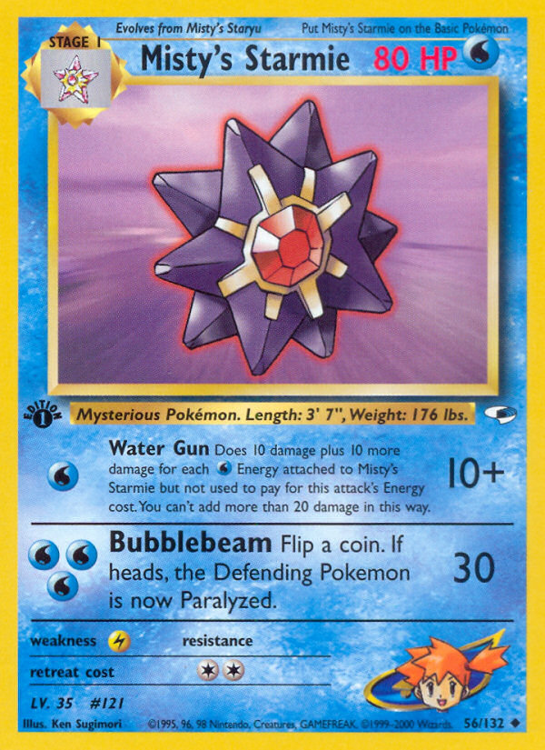Misty's Starmie (56/132) [Gym Heroes 1st Edition] | Card Merchant Takapuna