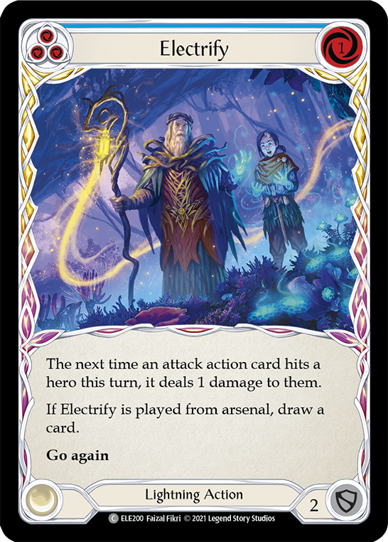 Electrify (Blue) [ELE200] (Tales of Aria)  1st Edition Rainbow Foil | Card Merchant Takapuna