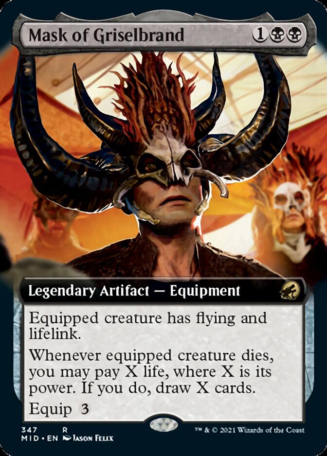 Mask of Griselbrand (Extended Art) [Innistrad: Midnight Hunt] | Card Merchant Takapuna