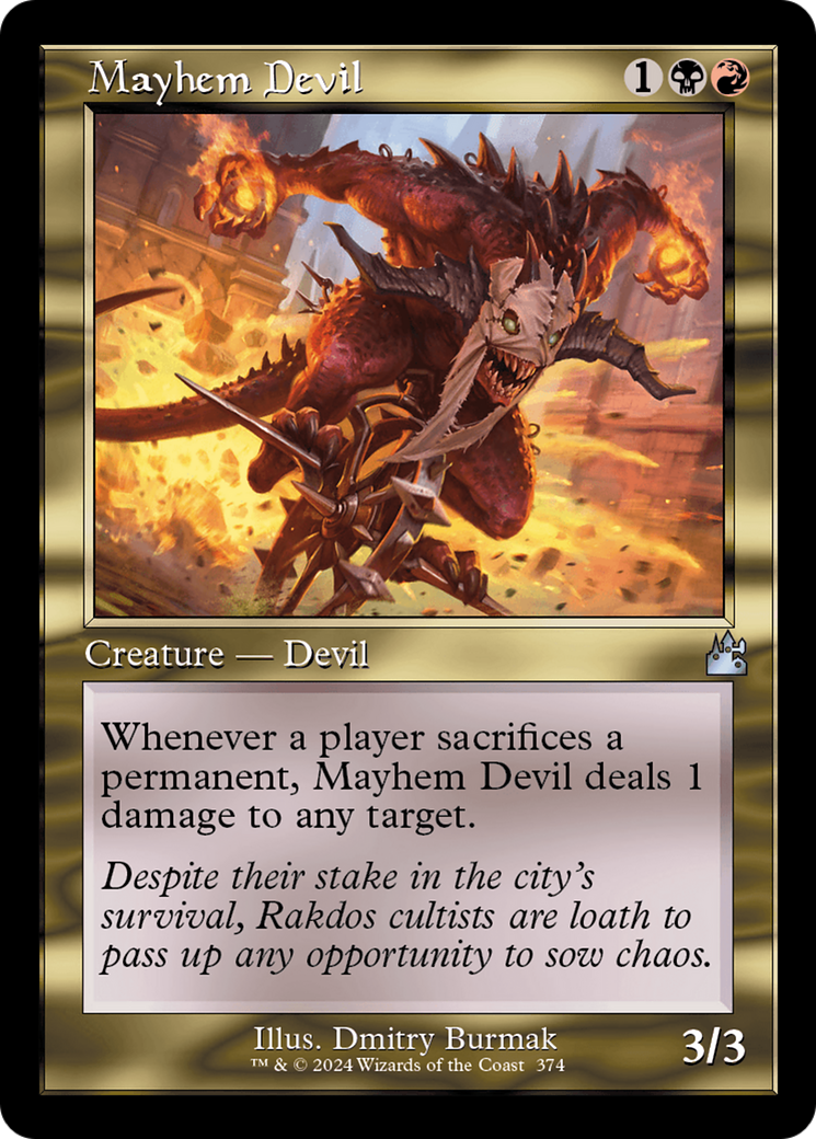 Mayhem Devil (Retro Frame) [Ravnica Remastered] | Card Merchant Takapuna