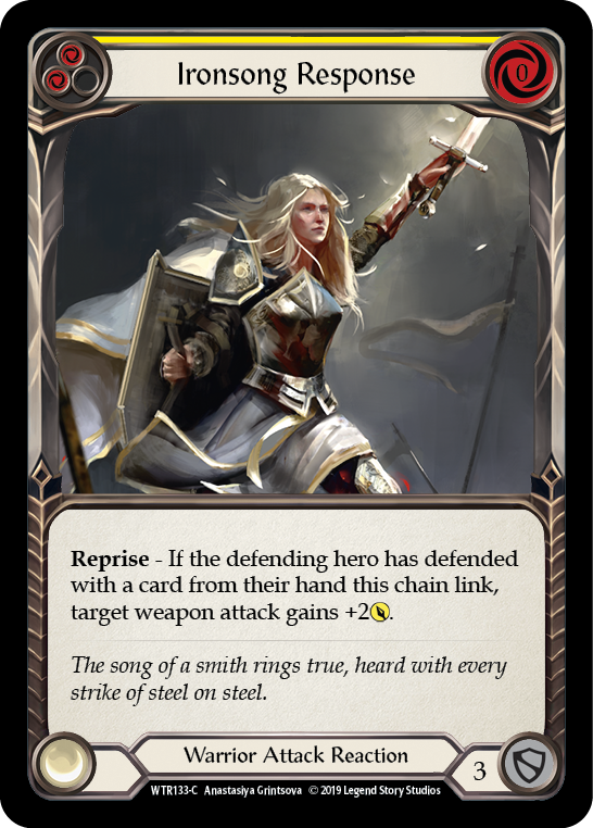 Ironsong Response (Yellow) [WTR133-C] (Welcome to Rathe)  Alpha Print Normal | Card Merchant Takapuna