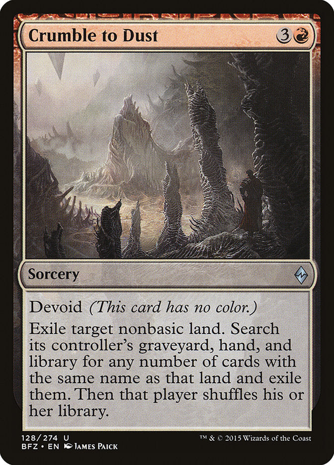 Crumble to Dust [Battle for Zendikar] | Card Merchant Takapuna