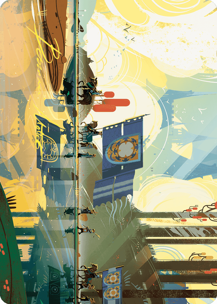 Knightly Valor Art Card (Gold-Stamped Signature) [Wilds of Eldraine Art Series] | Card Merchant Takapuna