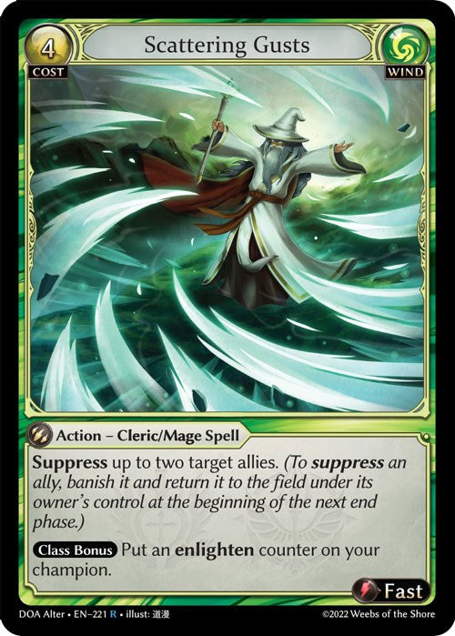 Scattering Gusts (221) [Dawn of Ashes: Alter Edition] | Card Merchant Takapuna