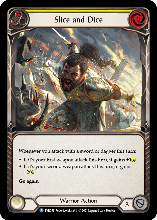 Slice and Dice (Yellow) [EVR058] (Everfest)  1st Edition Normal | Card Merchant Takapuna