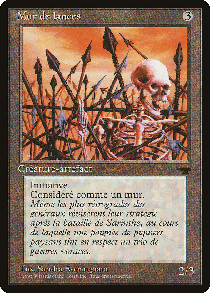 Wall of Spears (French) - "Mur de lances" [Renaissance] | Card Merchant Takapuna