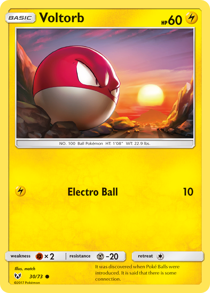 Voltorb (30/73) [Sun & Moon: Shining Legends] | Card Merchant Takapuna