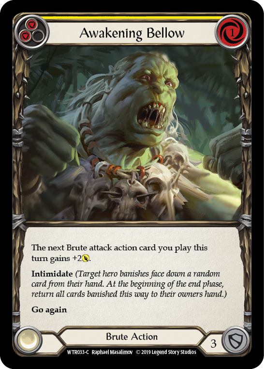 Awakening Bellow (Yellow) [WTR033-C] (Welcome to Rathe)  Alpha Print Normal | Card Merchant Takapuna