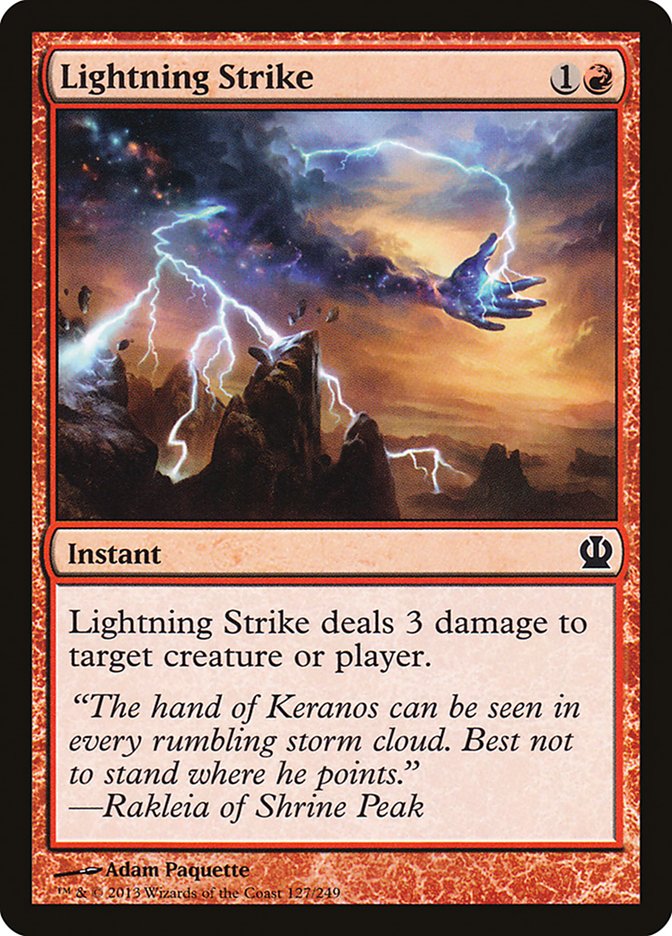 Lightning Strike [Theros] | Card Merchant Takapuna