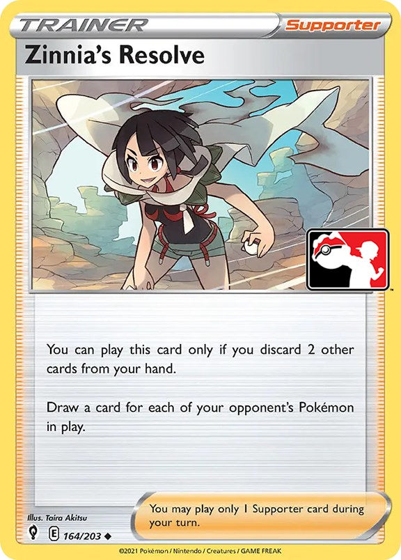 Zinnia's Resolve (164/203) [Prize Pack Series One] | Card Merchant Takapuna