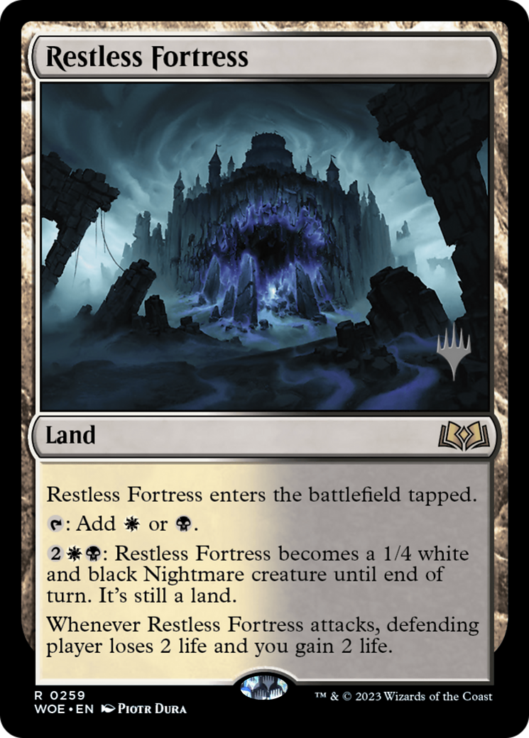 Restless Fortress (Promo Pack) [Wilds of Eldraine Promos] | Card Merchant Takapuna