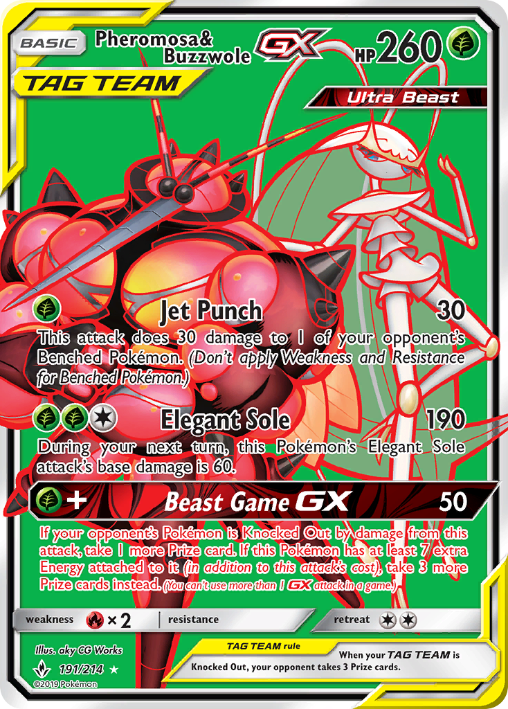 Pheromosa & Buzzwole GX (191/214) [Sun & Moon: Unbroken Bonds] | Card Merchant Takapuna