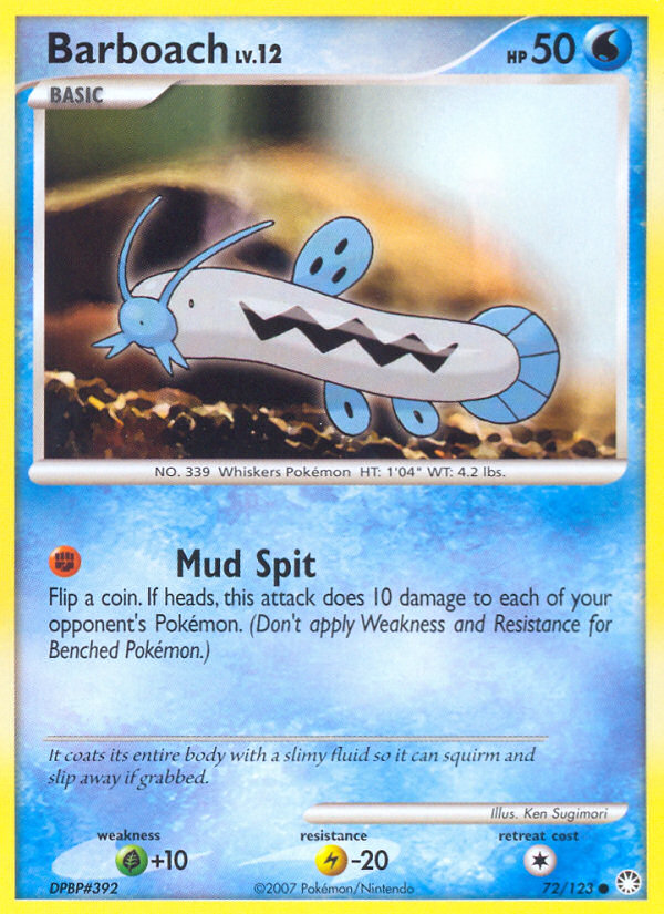 Barboach (72/123) [Diamond & Pearl: Mysterious Treasures] | Card Merchant Takapuna